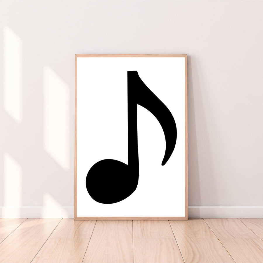 Wall Art Musical Note - Eighth Note color_black