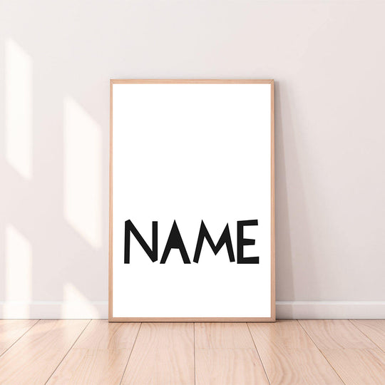 Personalized Custom Name Wall Art color_black