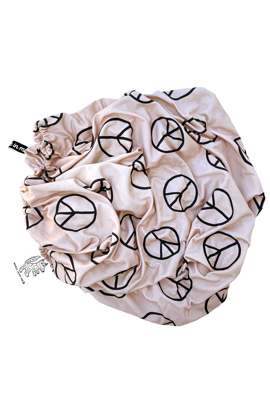 Organic Changing Pad Cover Peace Sign color_cashew