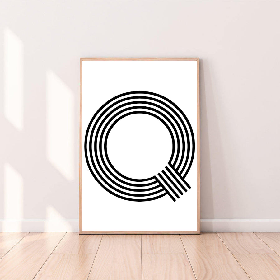 Wall Art Letter Q color_black