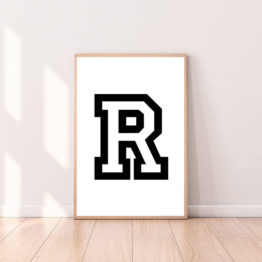Letter Wall Art, R | Alphabet Art | Letter Wall Decor : Woolf With Me® letter-wall-art-r-alphabet-art-letter-wall-decor-woolf-with-me