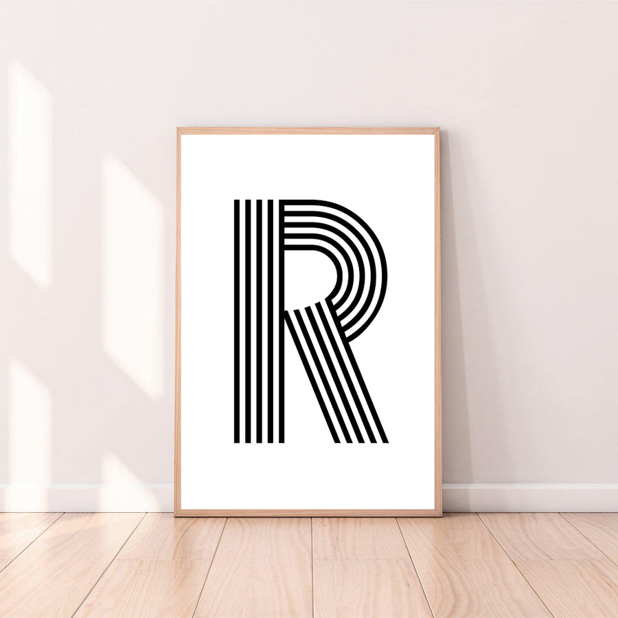 Wall Art Letter R color_black