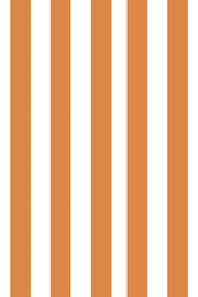 Woolf With Me Fitted Crib Sheet Stripes color_tangerine