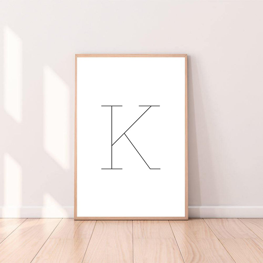 Letter Wall Art K color_black