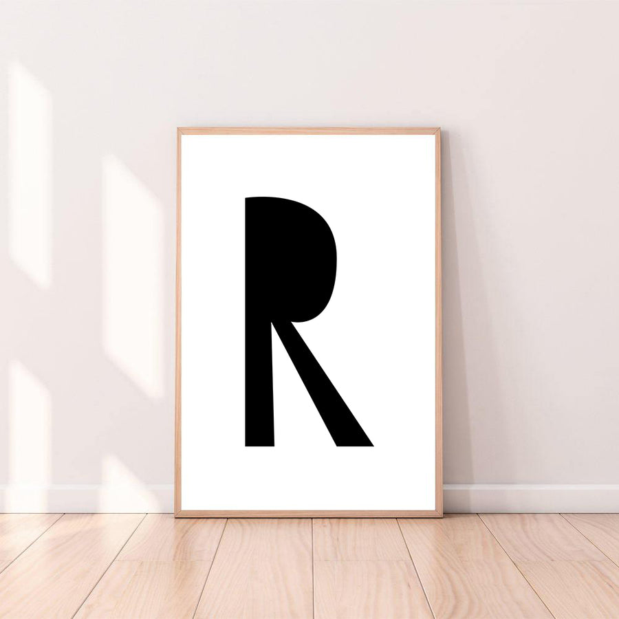 Wall Art Letter R Poster | Alphabet Nursery Wall Art : Woolf With Me® wall-art-letter-r-poster-alphabet-nursery-wall-art-woolf-with-me