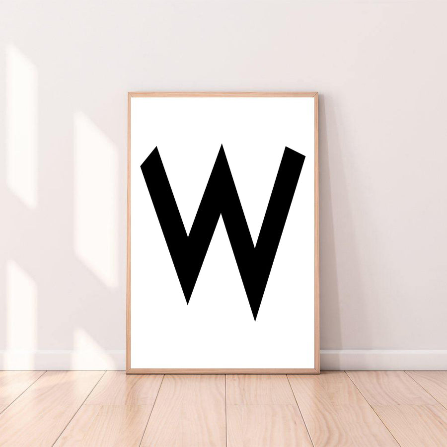 Wall Art Letter W color_black