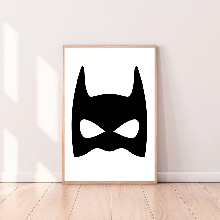 Wall Art Batman Superhero Mask color_black