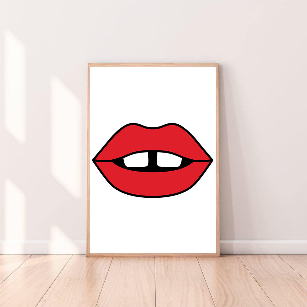 Wall Art Lips color_bright-red