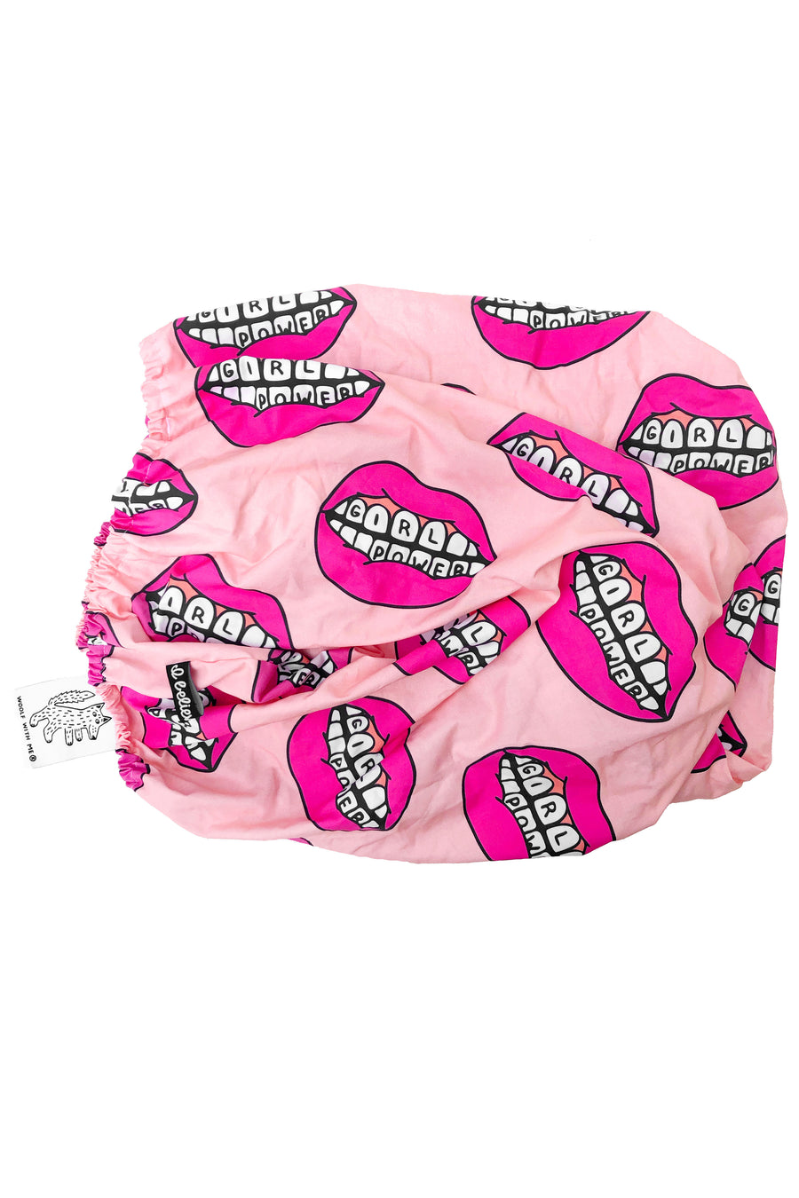 Woolf With Me Organic Changing Pad Cover Lip Girl Power color_magenta