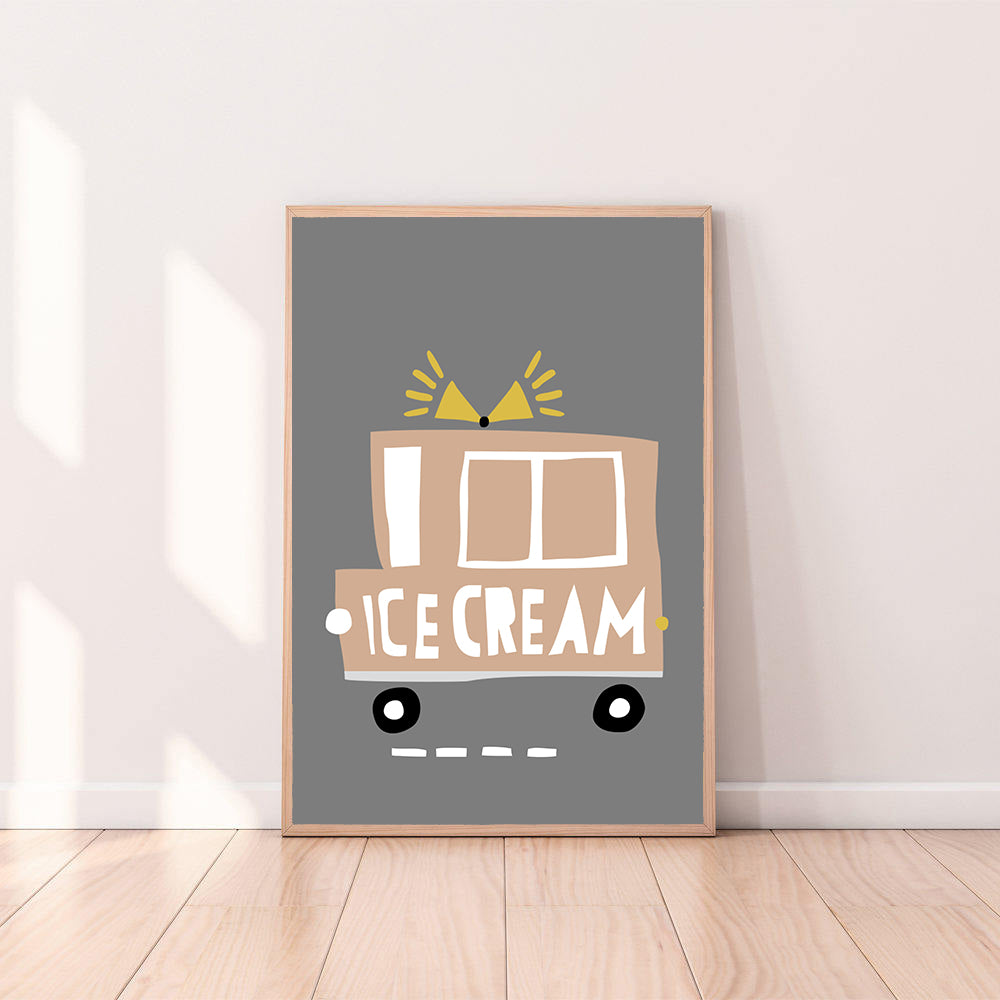 Wall Art Icecream Truck color_hazelnut