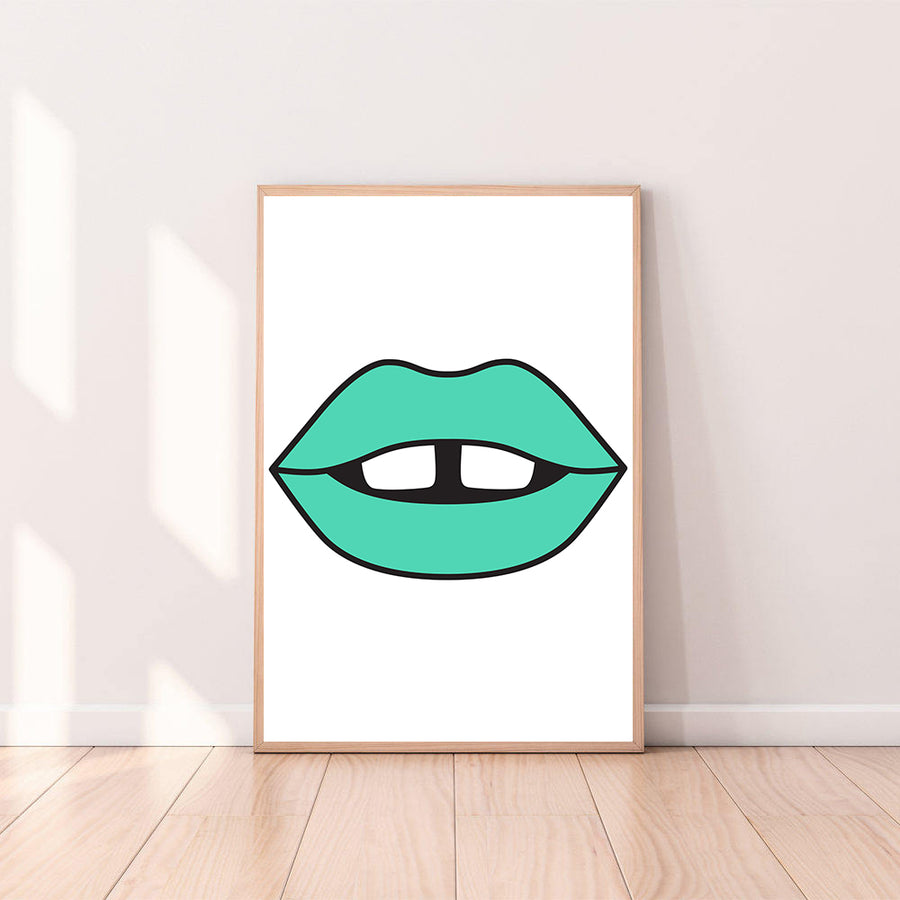 Wall Art Lips color_light-jade