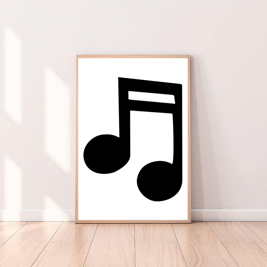 Wall Art Musical Note - Sixteenth Note color_black