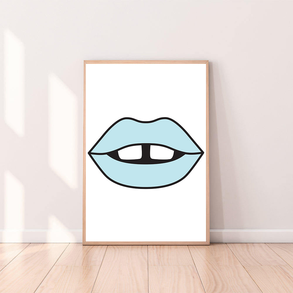 Wall Art Lips color_pale-blue