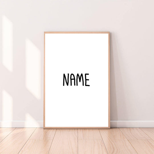 Personalized Custom Name Wall Art color_black