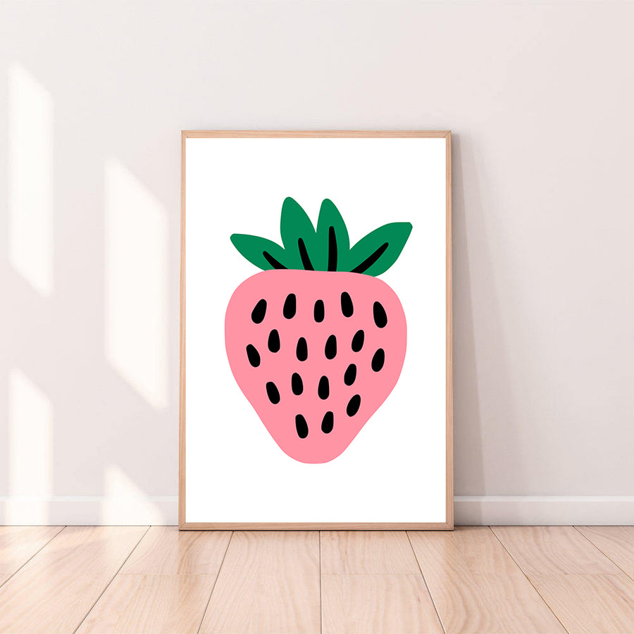 Wall Art Strawberry color_pink