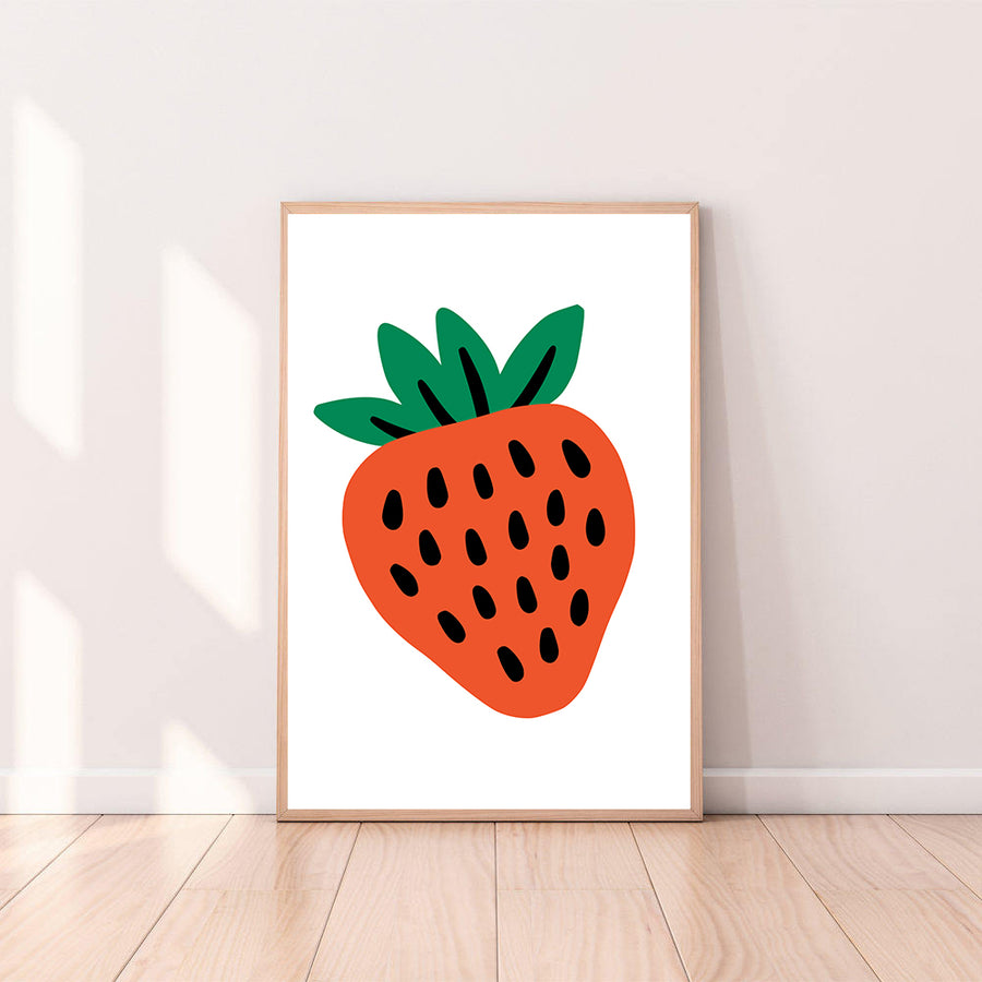 Wall Art Strawberry color_flame