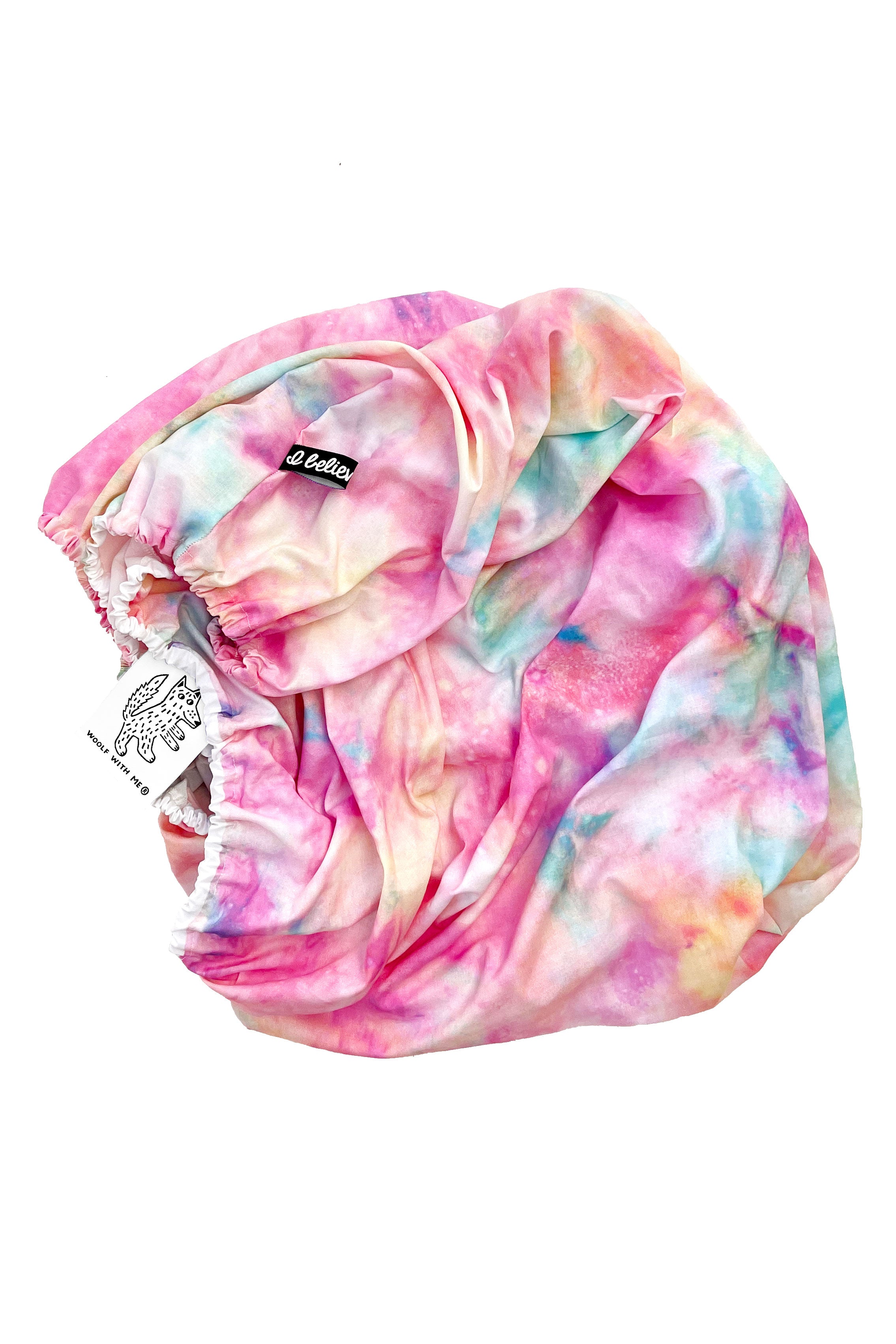 Woolf With Me Organic Changing Pad Cover Tie Dye color_pink