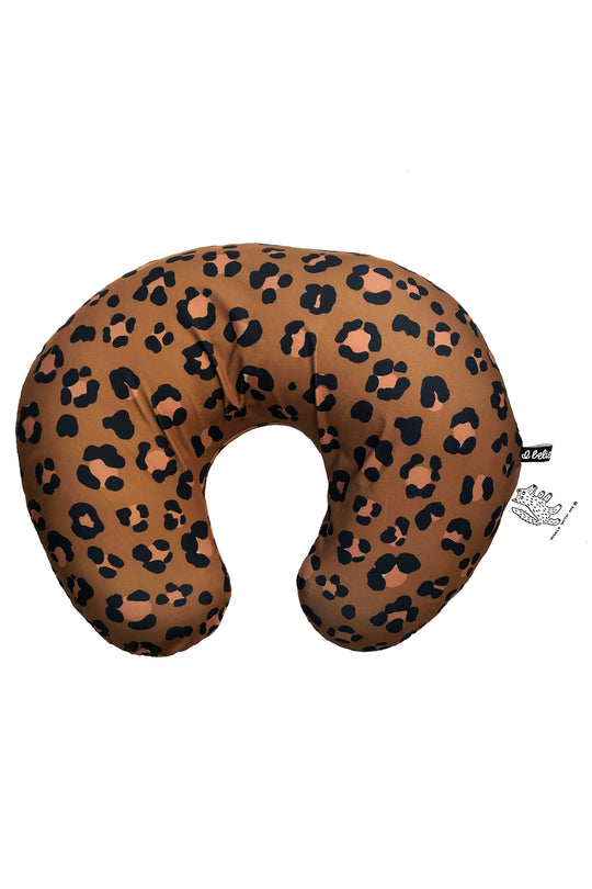Woolf With Me Boppy Nursing Pillow Cover Tiny Leopard Print color_bronze