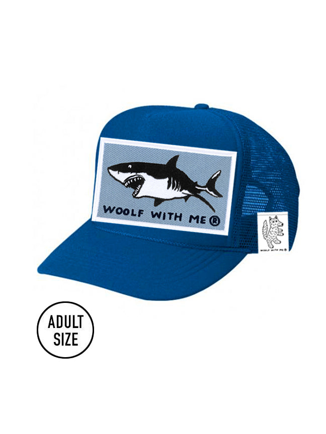 ADULT Trucker Hat Shark (Blue)