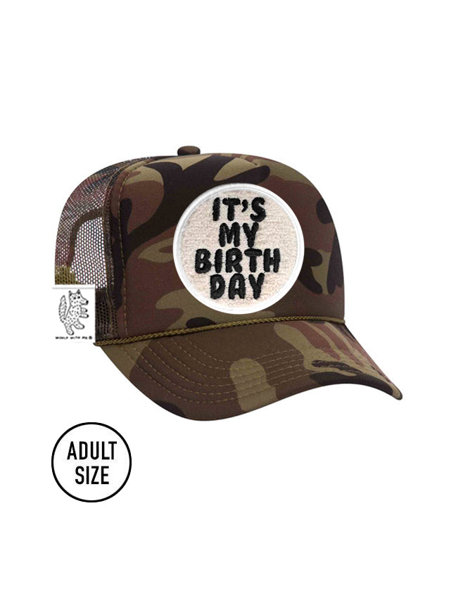ADULT Trucker Hat with Interchangeable Velcro Patch (Camouflage)