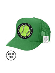 ADULT Trucker Hat with Interchangeable Velcro Patch (Green)