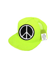 TODDLER Trucker Hat with Interchangeable Velcro Patch (Neon Yellow)