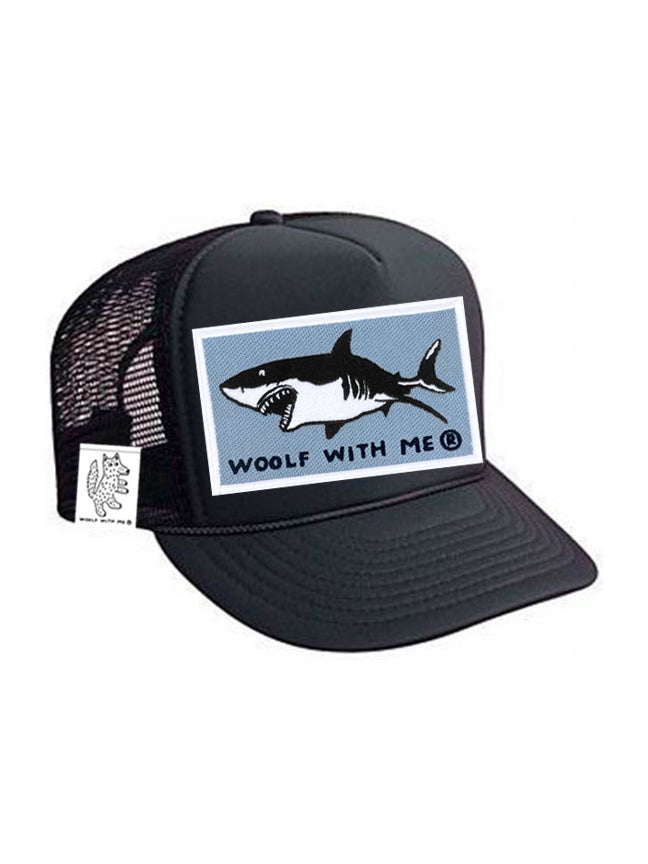 KIDS Trucker Hat Shark (Black)