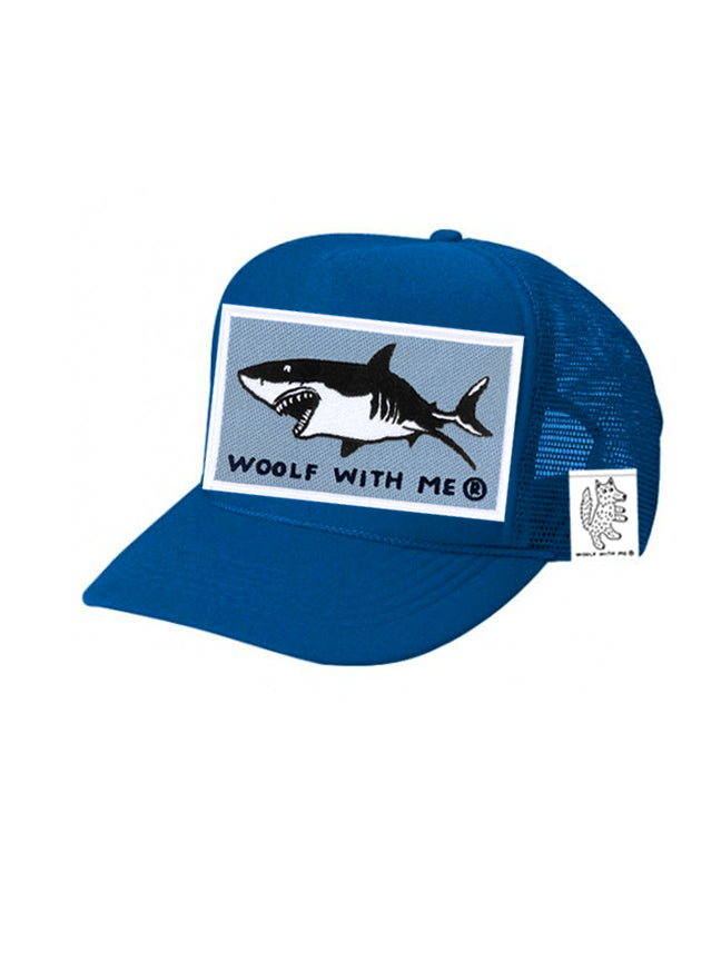 KIDS Trucker Hat Shark (Blue)