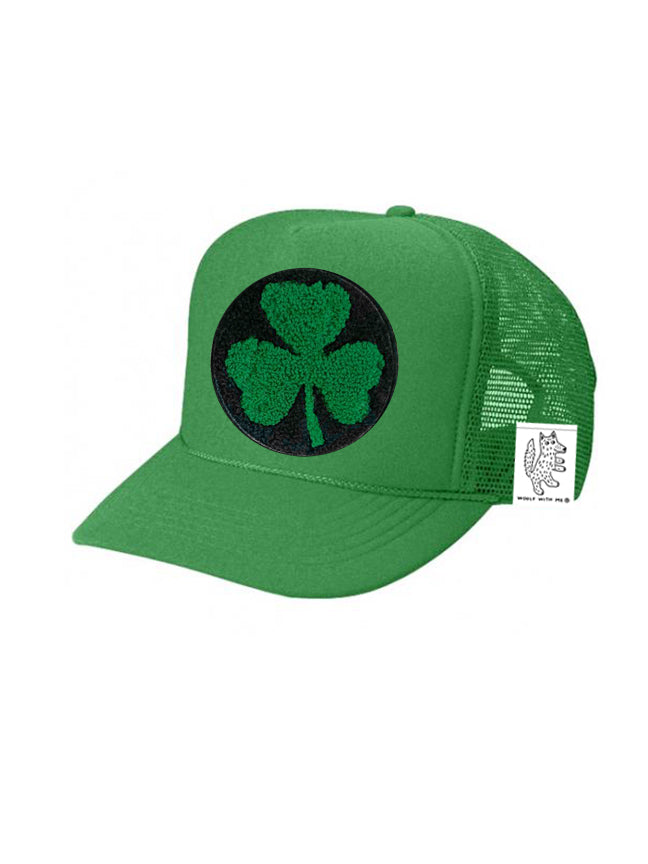 KIDS Trucker Hat with Interchangeable Velcro Patch (Green)