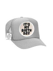 ADULT Trucker Hat with Interchangeable Velcro Patch (Gray)