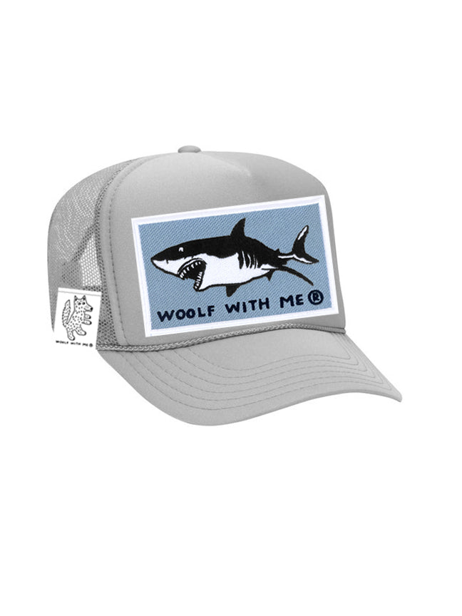 KIDS Trucker Hat Shark (Gray)