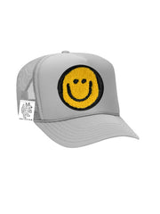 KIDS Trucker Hat with Interchangeable Velcro Patch (Gray)