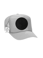 KIDS Trucker Hat with Interchangeable Velcro Patch (Gray)