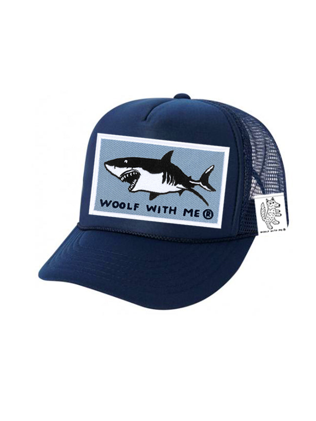 KIDS Trucker Hat Shark (Navy)