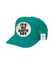 KIDS Trucker Hat with Interchangeable Velcro Patch (Teal)