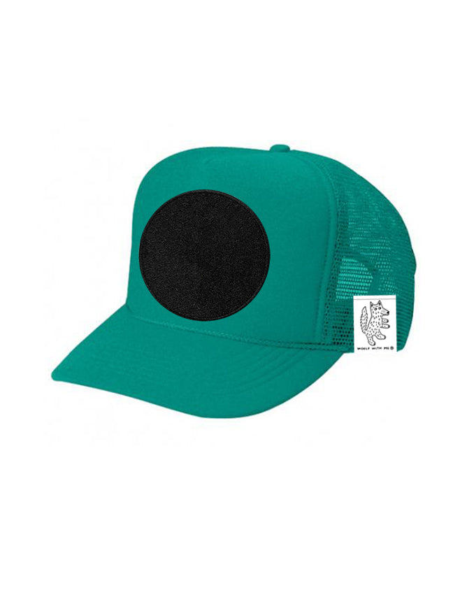 KIDS Trucker Hat with Interchangeable Velcro Patch (Teal)