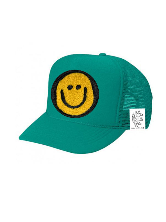 KIDS Trucker Hat with Interchangeable Velcro Patch (Teal)