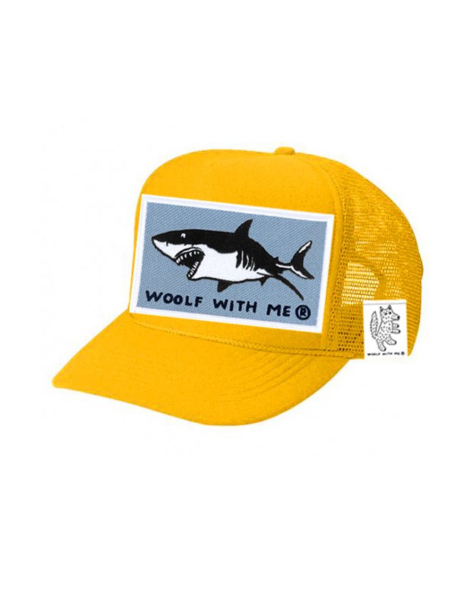 KIDS Trucker Hat Shark (Gold)