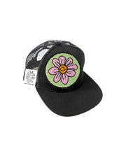 TODDLER Trucker Hat with Interchangeable Velcro Patch (Black)