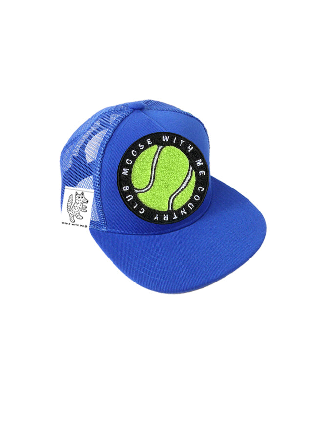 TODDLER Trucker Hat with Interchangeable Velcro Patch (Blue)