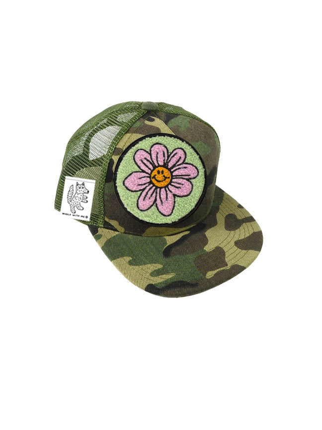 Camo TODDLER Trucker Hat Interchangeable Velcro Patch Woolf With Me Woolf With Me