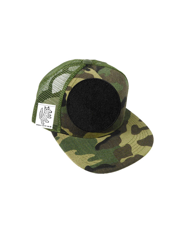 INFANT Trucker Hat with Interchangeable Velcro Patch (Camouflage)