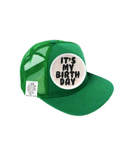 TODDLER Trucker Hat with Interchangeable Velcro Patch (Green)
