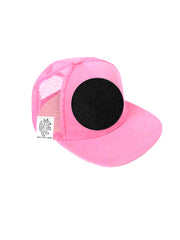 INFANT Trucker Hat with Interchangeable Velcro Patch (Light Pink)