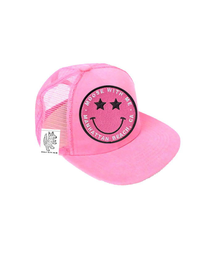 Hat TODDLER : Trucker | Interchangeable Me® Woolf Pink With Patch Kids