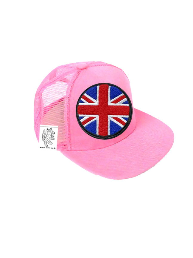 TODDLER Me® Pink Interchangeable : Kids Woolf With Patch Trucker Hat |
