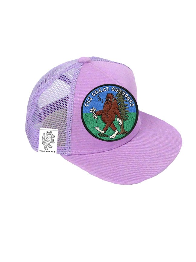 TODDLER Trucker Hat with Interchangeable Velcro Patch (Lavender)