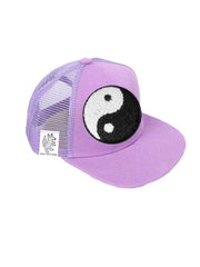 INFANT Trucker Hat with Interchangeable Velcro Patch (Lavender)