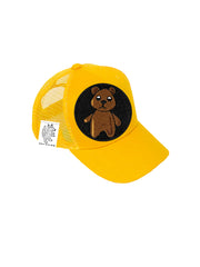 TODDLER Trucker Hat with Interchangeable Velcro Patch (Yellow)