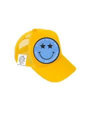 TODDLER Trucker Hat with Interchangeable Velcro Patch (Yellow)